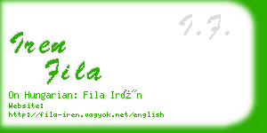 iren fila business card